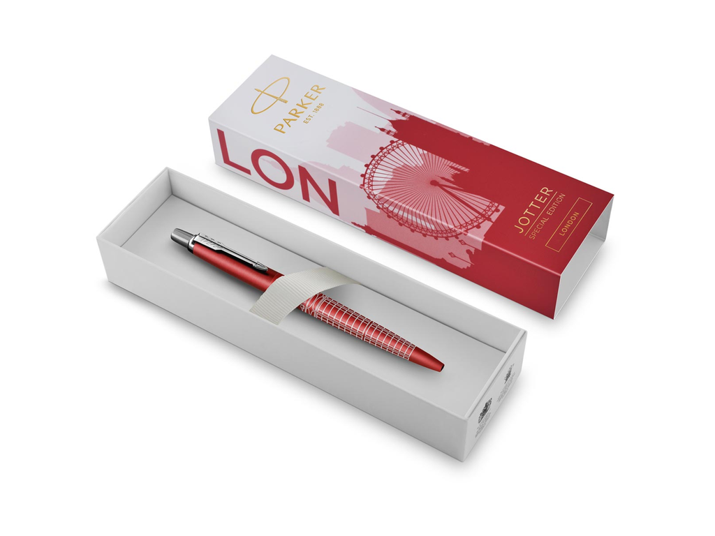 Balpen Parker Jotter special edition Londen inkt medium punt 1mm in giftbox