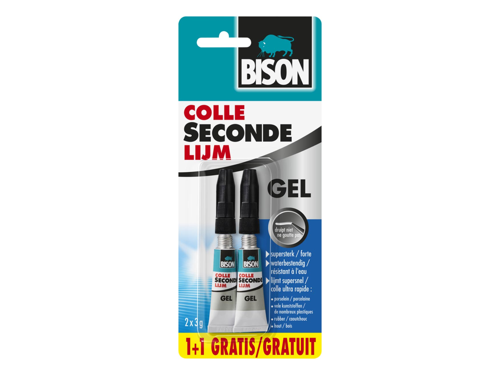Secondelijm Bison Gel 3g 1+1 gratis (2)