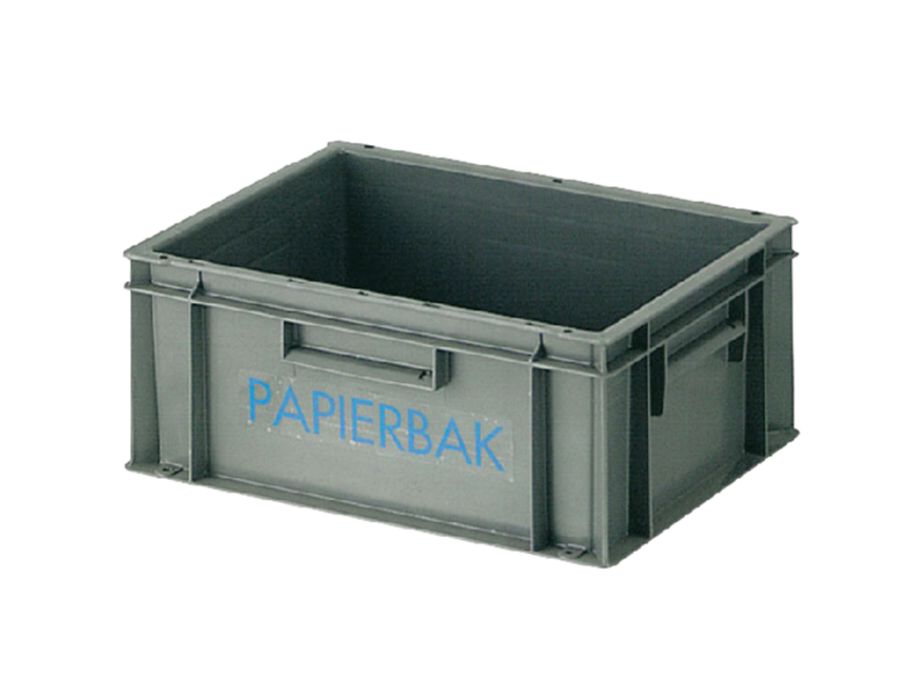 Papierverzamelbak Vepa kunststof 40x30x17.5cm grijs