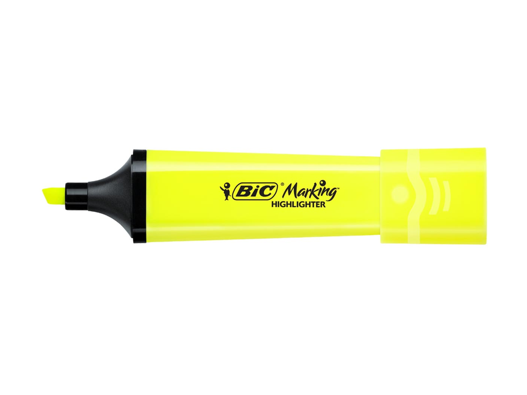 Markeerstift Bic Highlighter Flat geel