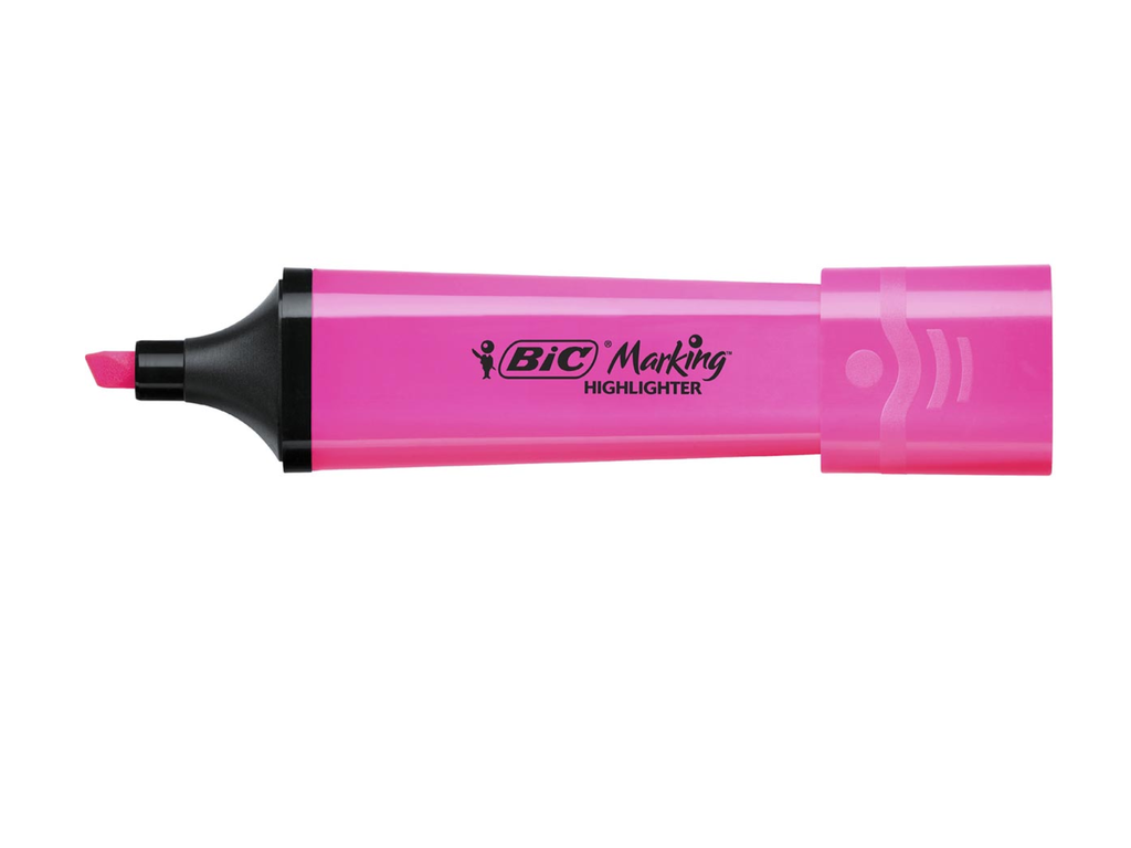 Markeerstift Bic Highlighter Flat roze