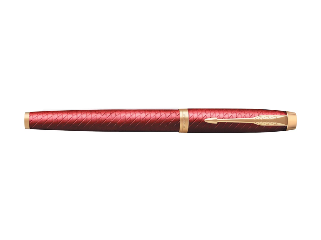Balpen Parker IM Premium vulpen fijn in giftbox deep red 