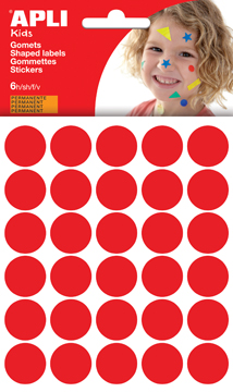 [TIM-13225] Etiketten Apli kids Ø 20mm (rood)