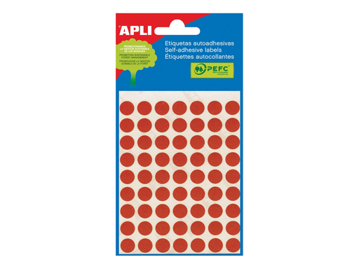 [TIM-581011] Etiketten Apli Ø 10mm (315) (rood)
