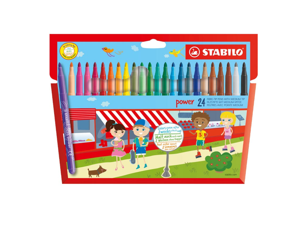 Viltstift Stabilo Power geassorteerde kleuren (24)