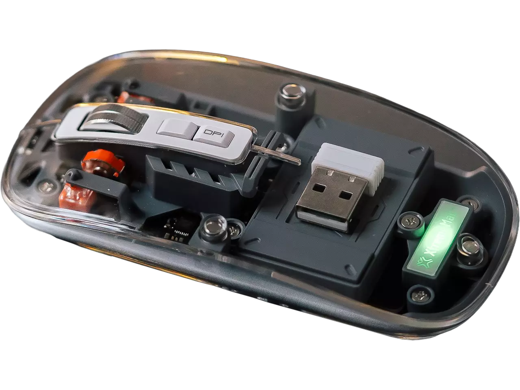 Ergonomische muis draadloos XtremeMac met bluetooth transparant 