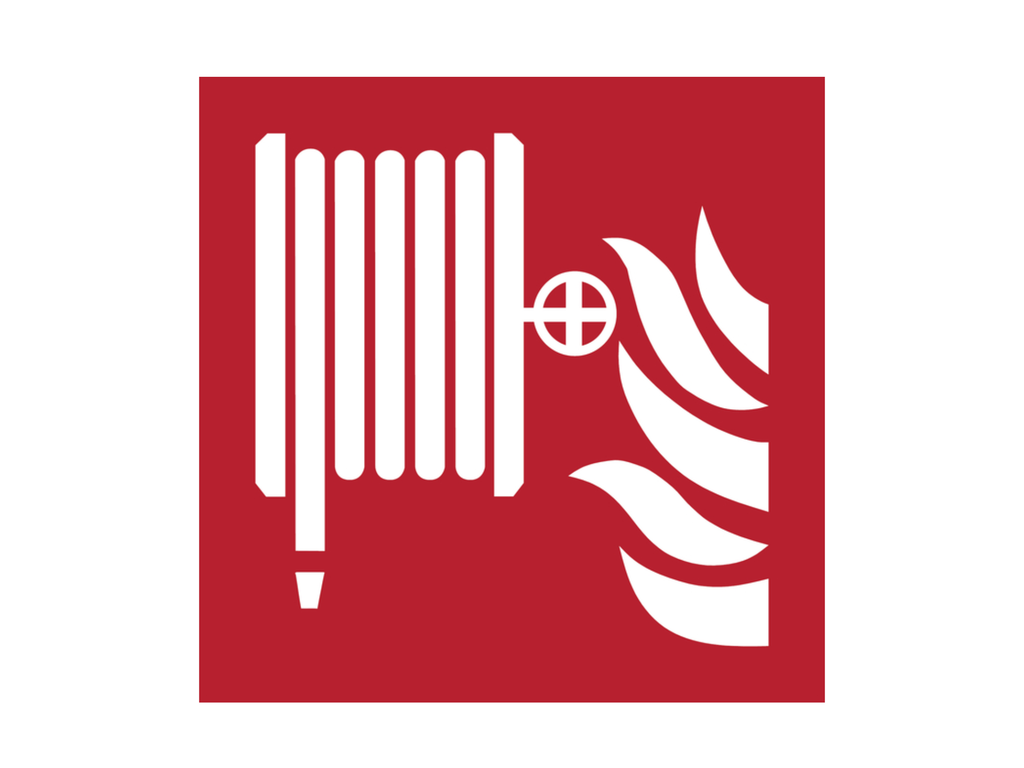 Pictogram bordje Djois Brandhaspel 200x200mm rood 