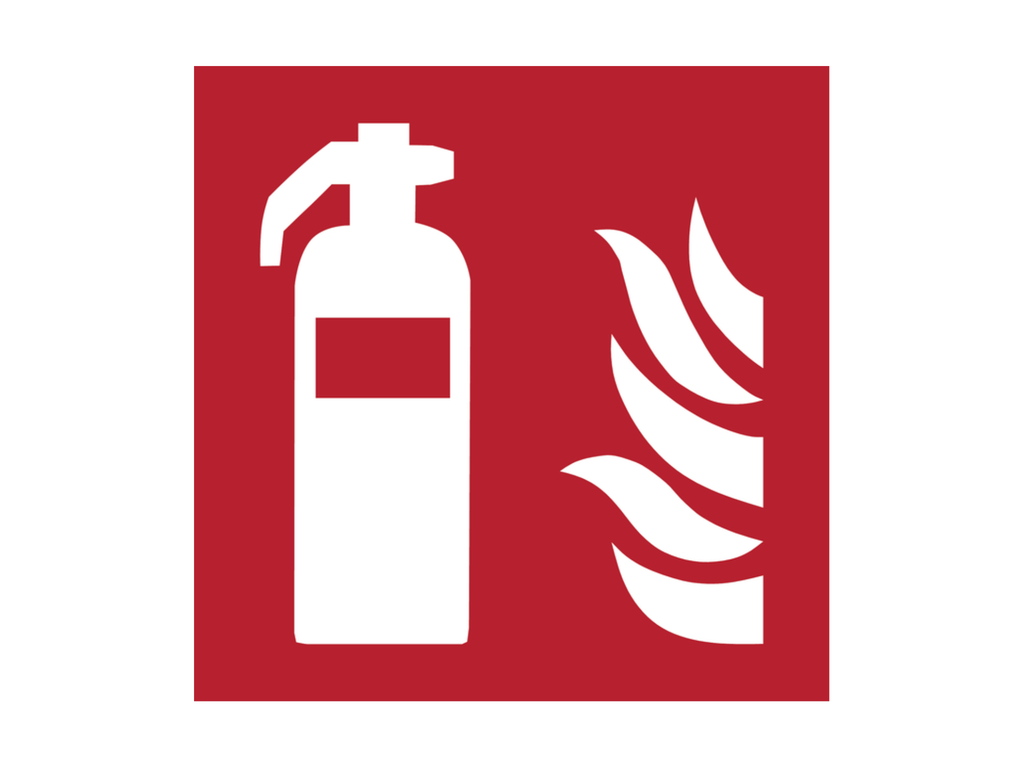 Pictogram bordje Djois Brandblusser 200x200mm rood 