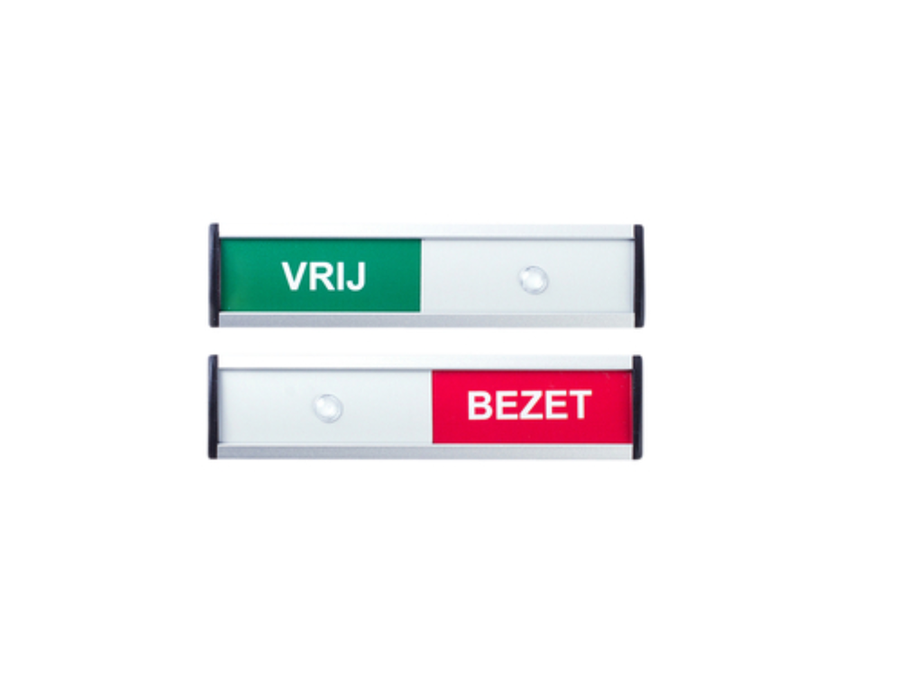 Infobord vrij/bezet 125x30mm 