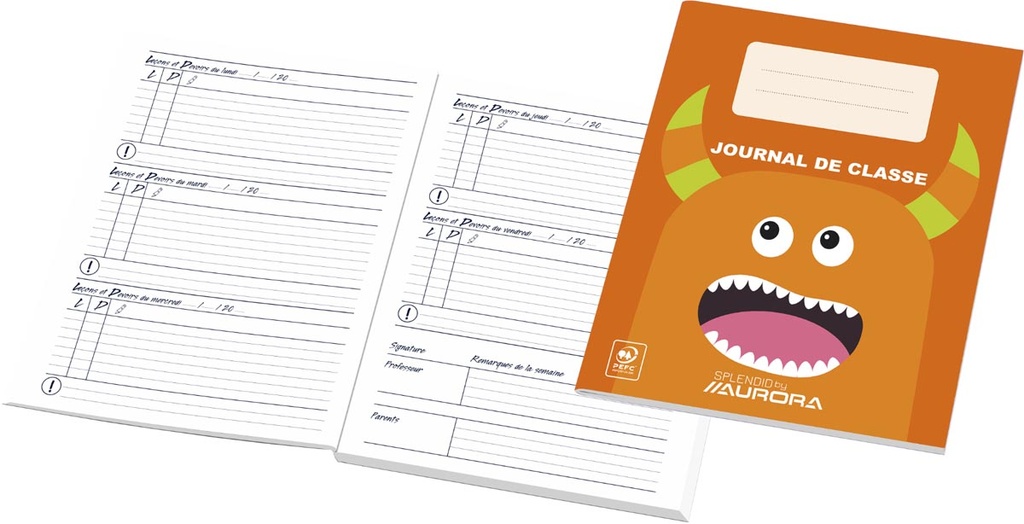 Schoolagenda Aurora Franstalig, eeuwigdurend 