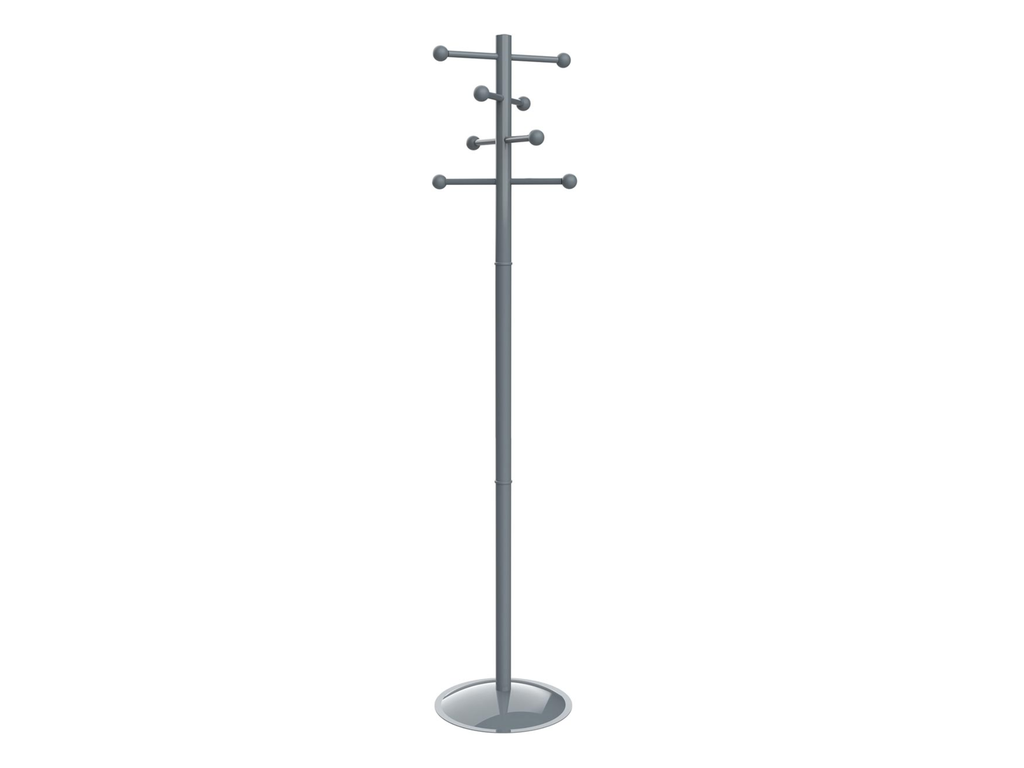 kapstok Saphir Lite MAUL uit metaal hoogte 171 cm 8 ophanghaken met parapluhouder grijs 