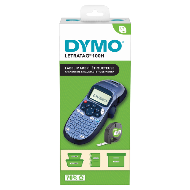Labelprinter Dymo LetraTag 100H draagbaar abc 12mm blauw 