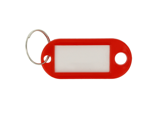 [WEST-E10651] Sleutelhanger Westcott met verwisselbaar etiket (100) (rood)