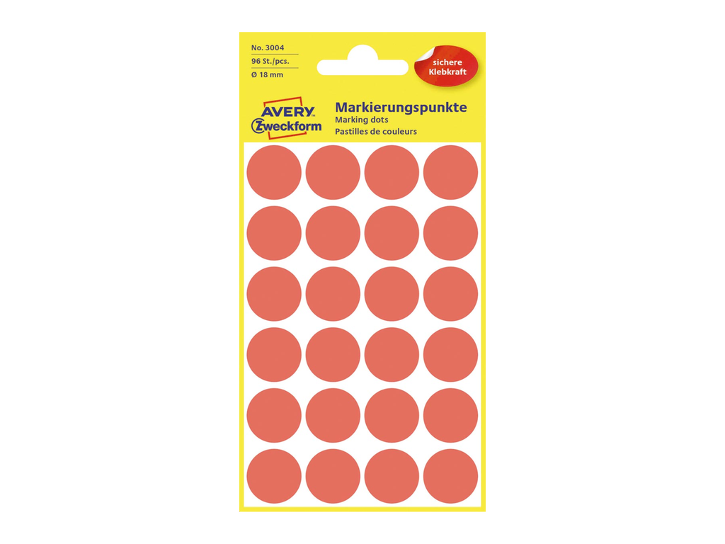 Etiketten Avery Ø18mm (96)