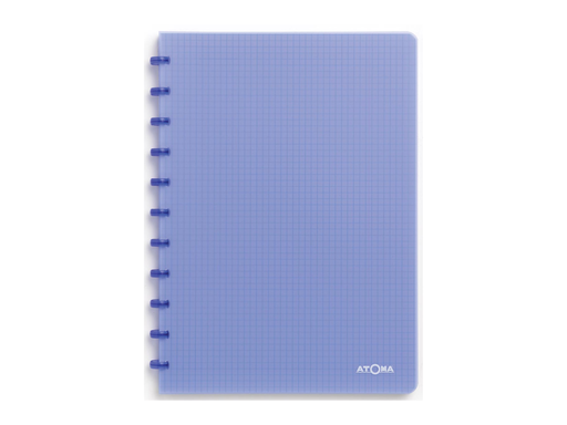 [TIM-4137302] Schrift Atoma Trendy PP A4 geruit 144blz  (blauw transparant)