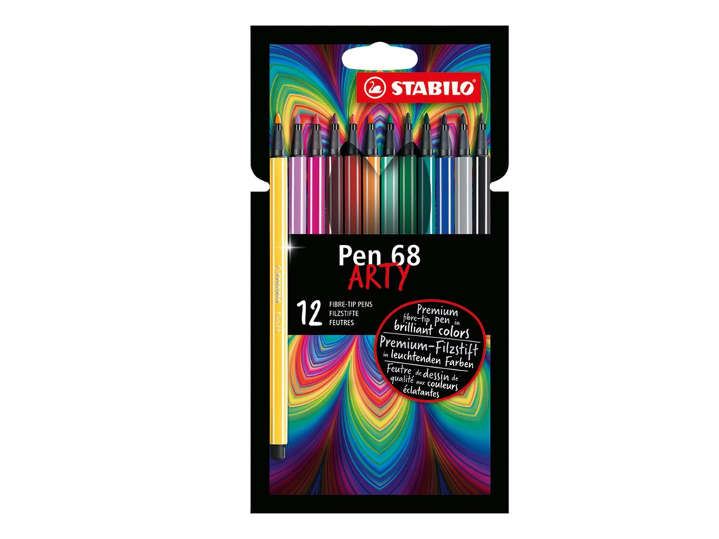 Viltstift Stabilo pen 68 arty assorti (12)