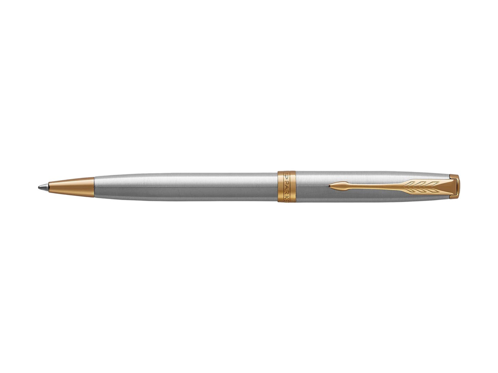Balpen Parker sonnet stainless steel GT medium in giftbox