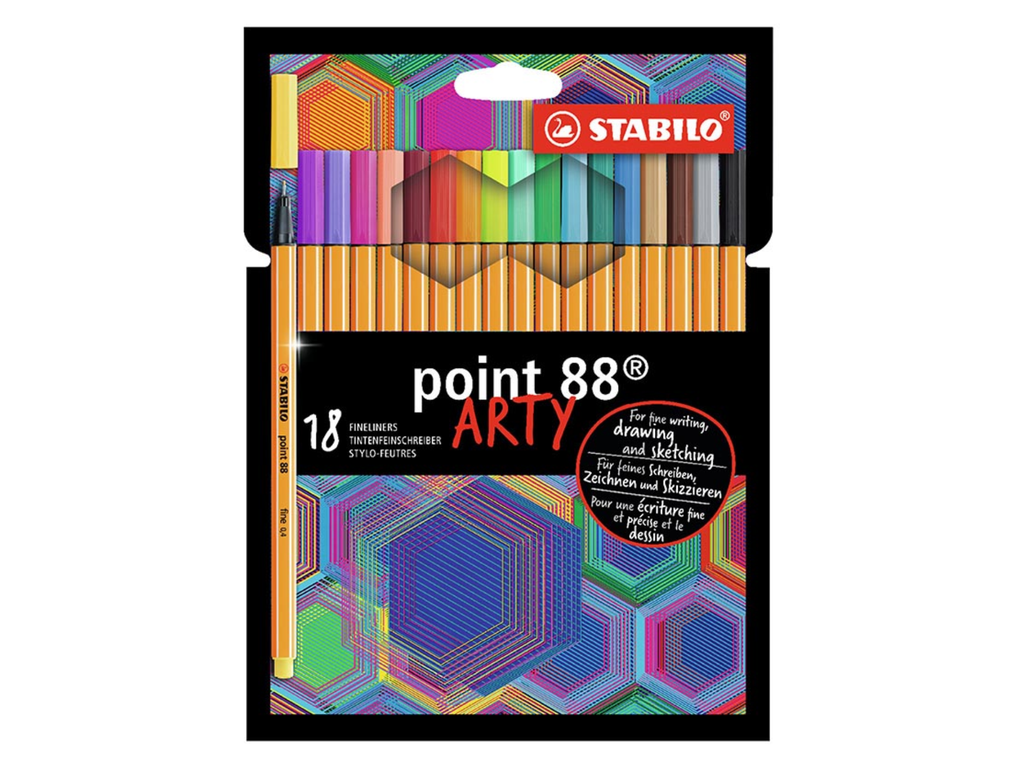 Fineliner Stabilo point 88 arty assorti (18)