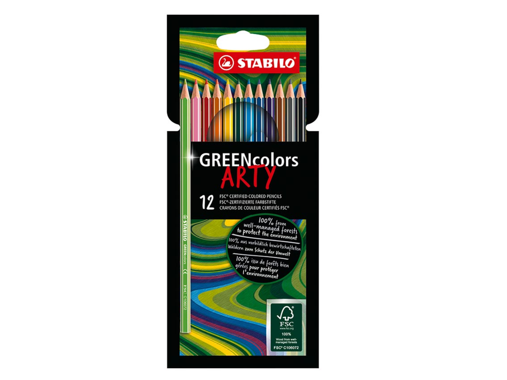 Kleurpotlood Stabilo Geen arty assorti (12)