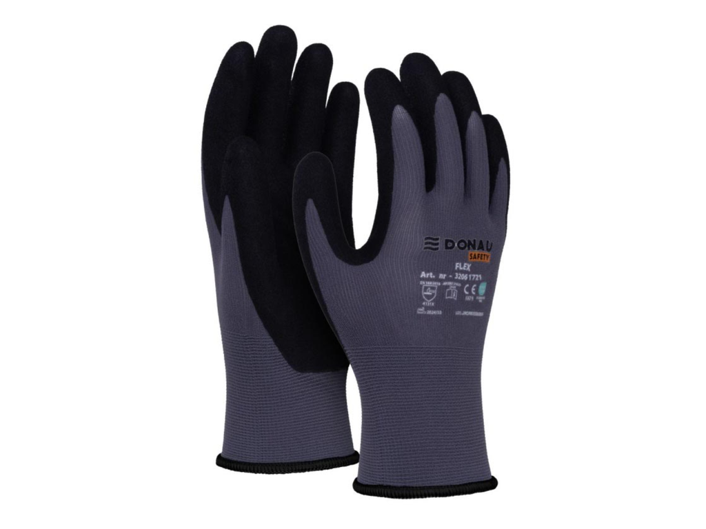 Veiligheidshandschoenen flex Donau Safety grijs XL maat 10