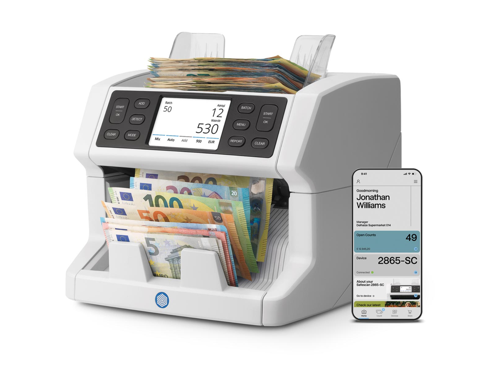 Biljettelmachine Safescan 2485-SC incl safescan app met 8-voudige valsgelddetectie