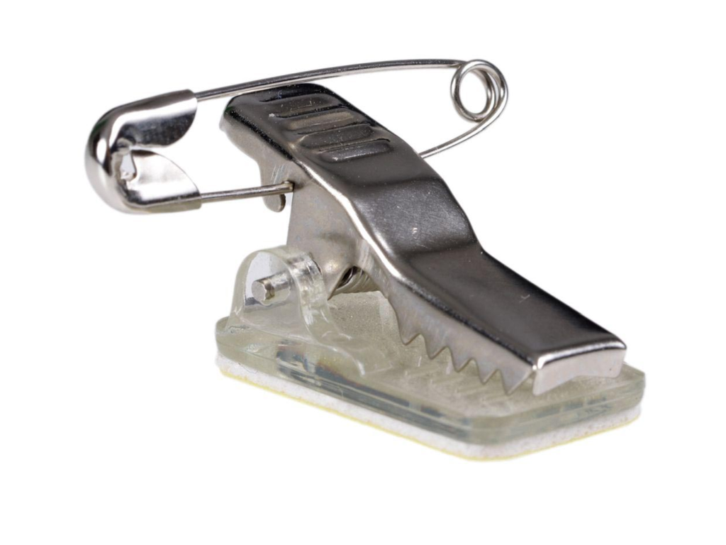 Clip met speld voor badge Europel zelfklevend 23x13mm (50)