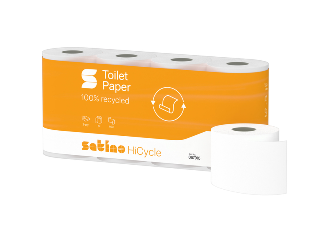 Toiletpapier Satino MT1 HiCycle 2-laags 8x400 vel wit 067910 