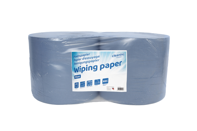 Poetspapier Cleaninq extra groot 2-laags 380m 1000 vel blauw (2)