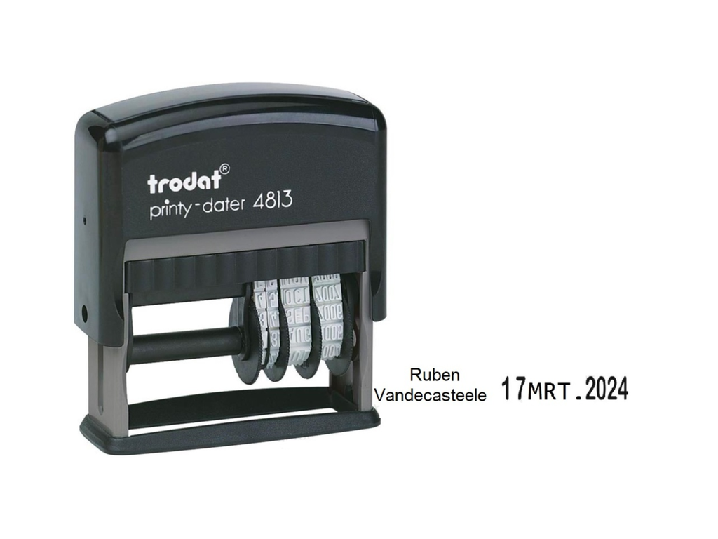 Trodat Printy datumstempel 4813 + tekst
