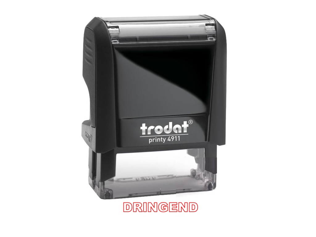 Trodat Printy 4911 + tekst rood dringend