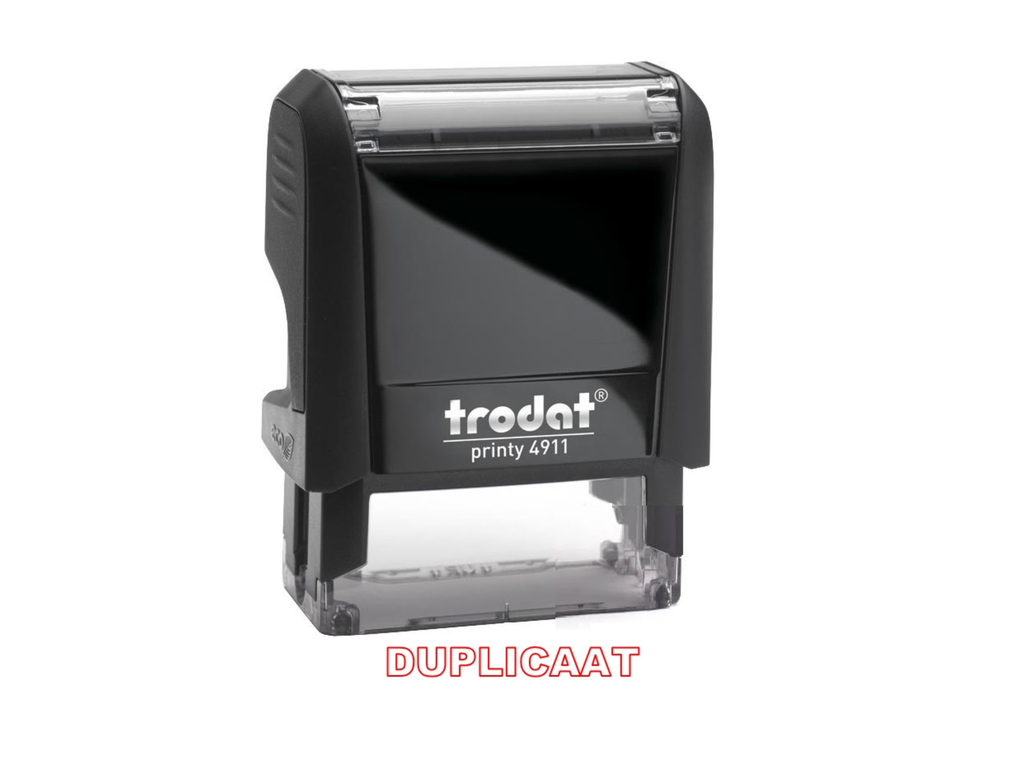 Trodat Printy 4911 + tekst rood duplicaat