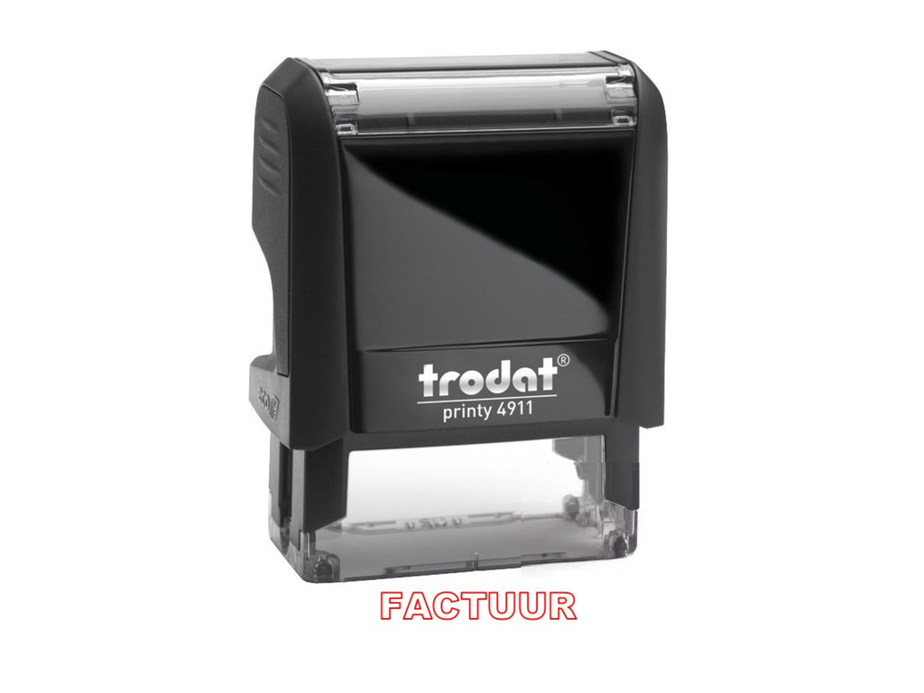Trodat Printy 4911 + tekst rood factuur