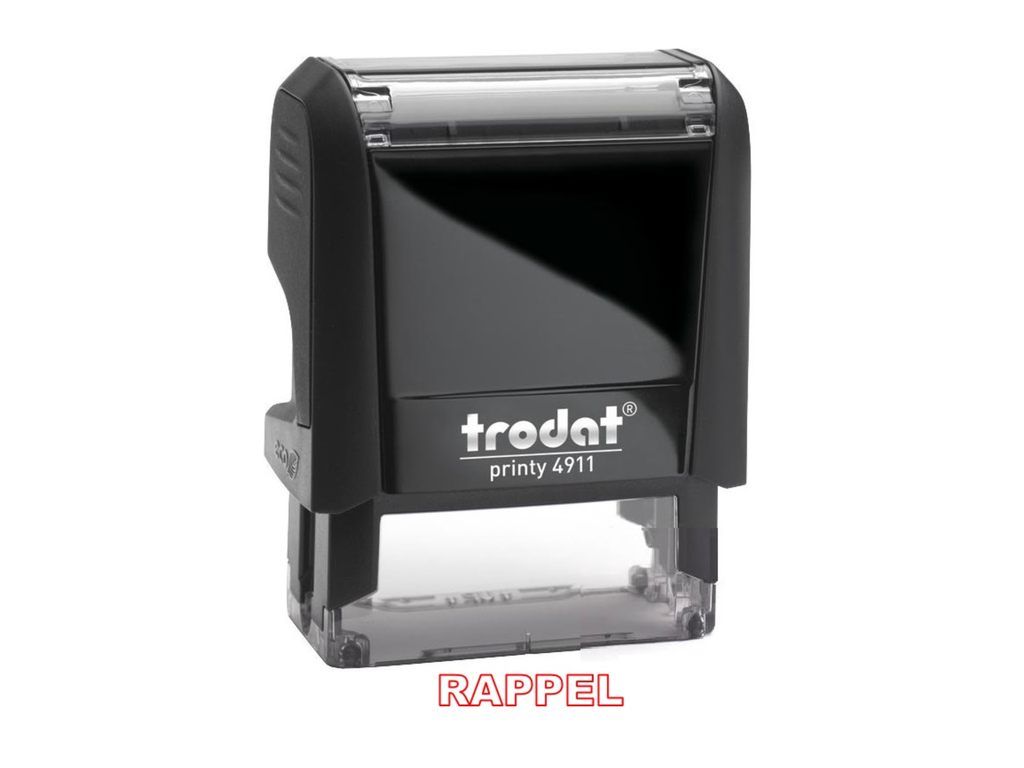 Trodat Printy 4911 + tekst rood rappel