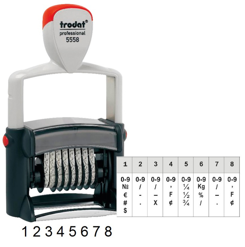 Trodat Prof. nummerstempel 5558