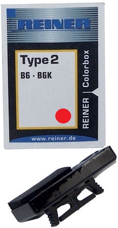 Reiner kussen Colorbox type 2 rood 6 cijfers