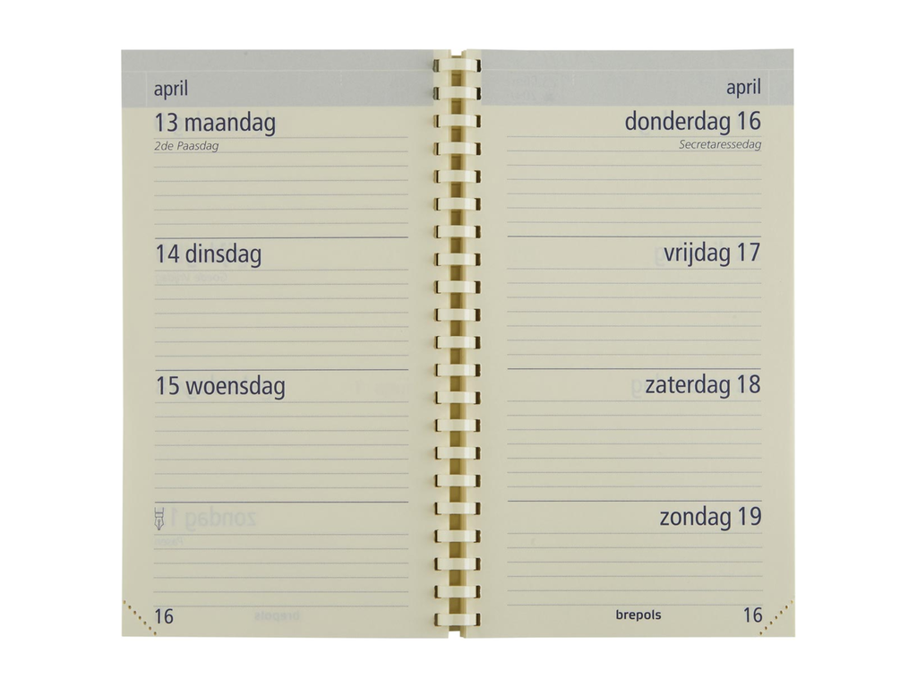 Agenda Brepols Optivision Pocket Palermo  Nederlandstalig 2027 zwart