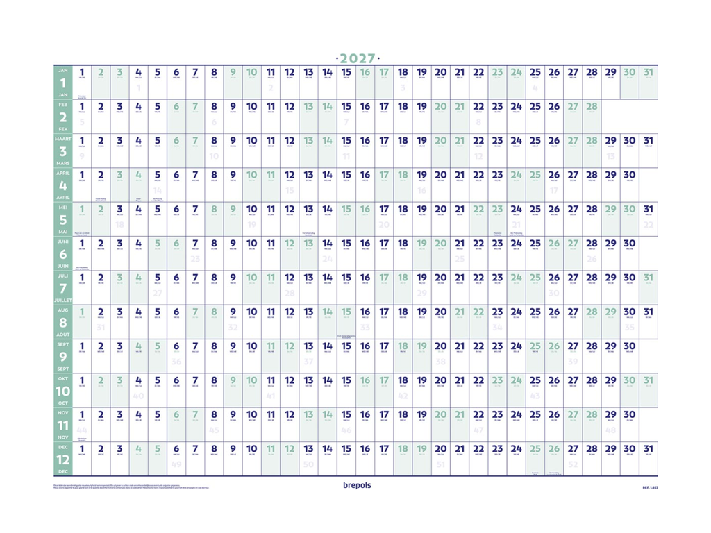 Jaarplanner Brepols 2027