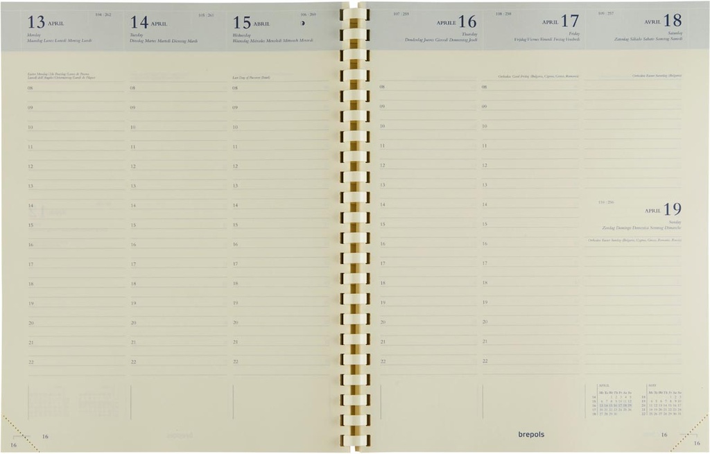 Vulling Brepols voor agenda Concorde Calpe 207x270mm zestalig 2027 1 week/2 pagina's