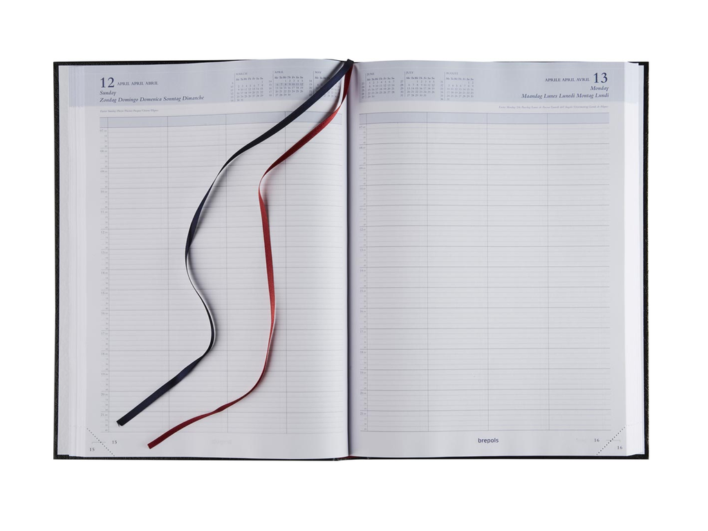 Agenda Brepols Bremax 1 Santex 210x290mm zestalig zwart 2027 1 dag/pagina