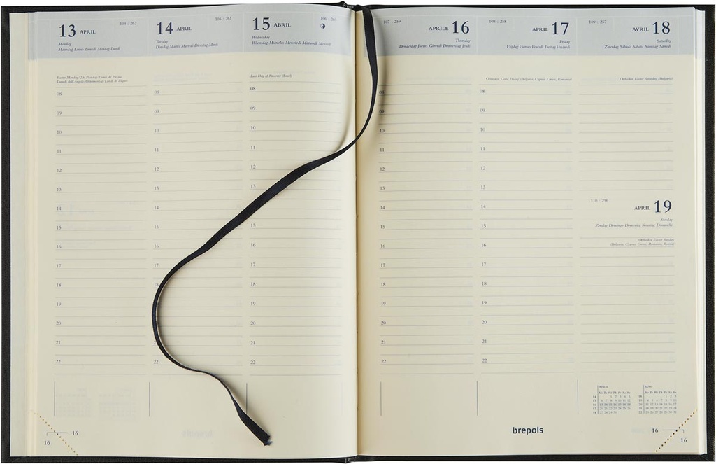 Agenda Brepols Timing Lima 171x220mm zestalig assorti 2026 1 week/2 pagina's