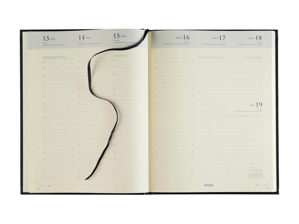 Agenda Brepols Concorde Lima 210x270mm zestalig blauw 2027 1 week/2 pagina's