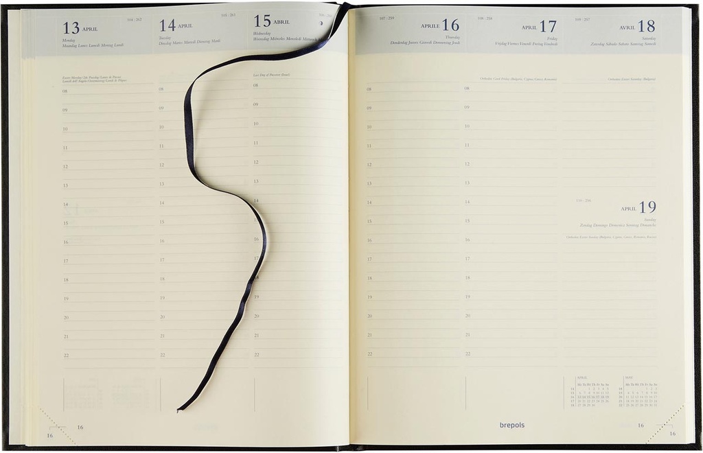 Agenda Brepols Concorde Lima 210x270mm zestalig blauw 2027 1 week/2 pagina's