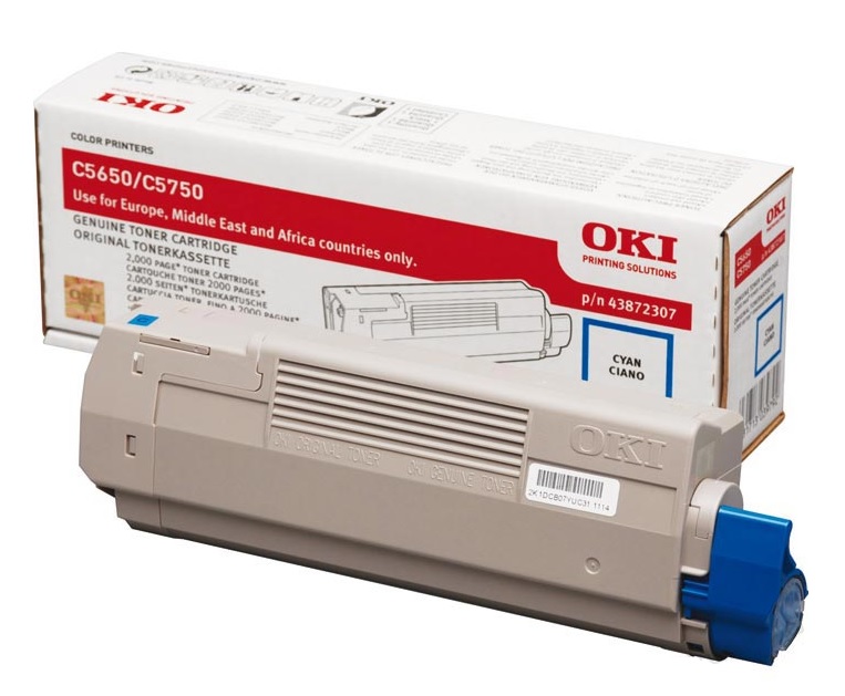 Toner Oki Color Laser 43872307 C5650dn 2.000 pag. CY