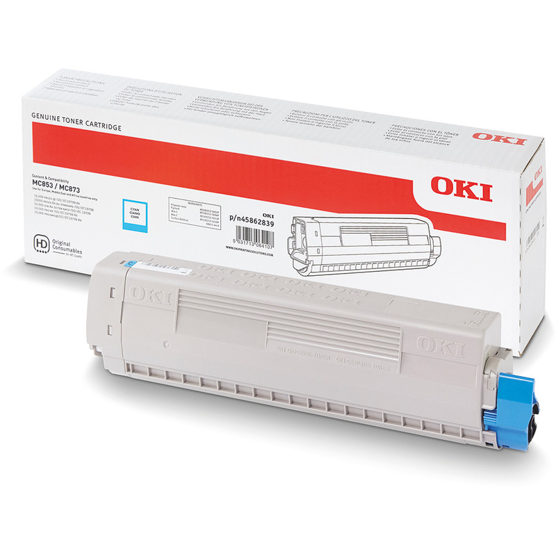 Toner Oki Color Laser 45862839 MC883 7.300 pag. CY