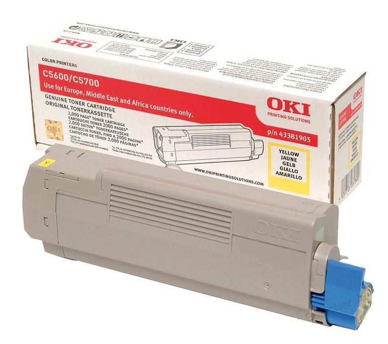 Toner Oki Color Laser 43381905 C5600 2.000 pag. YEL