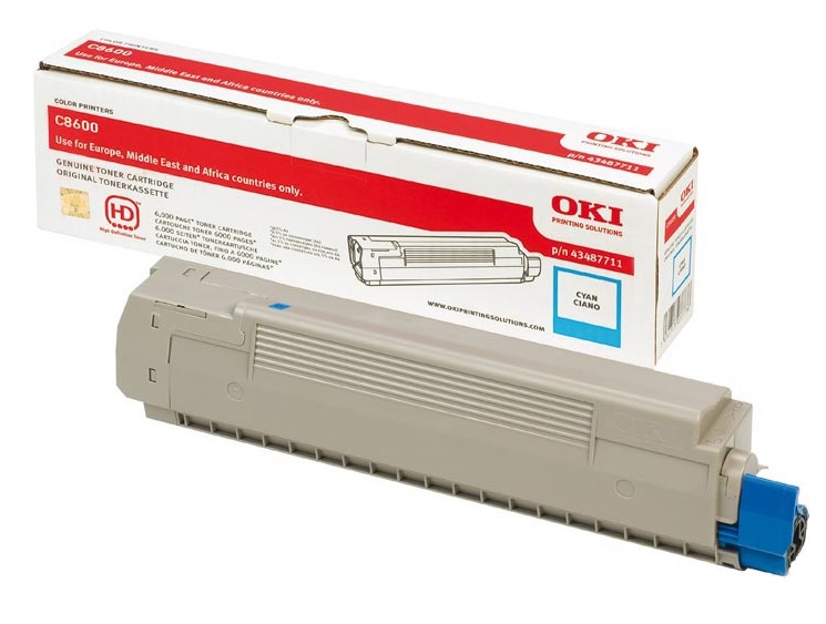 Toner Oki Color Laser 43487711 C8600cdtn 6.000 pag. CY