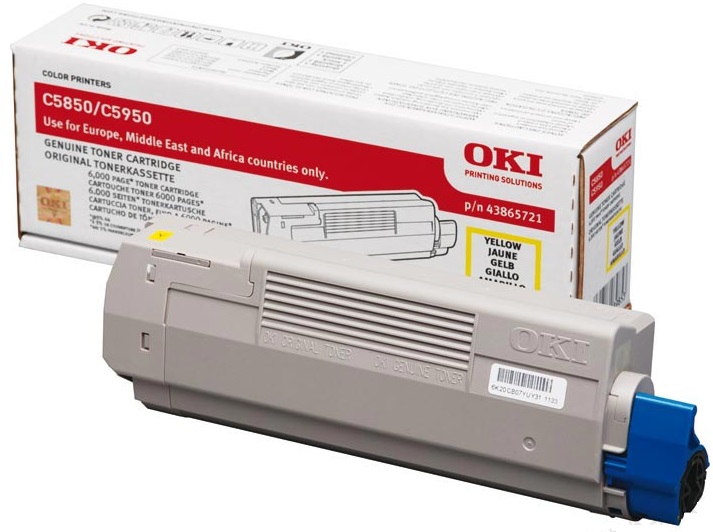 Toner Oki Color Laser 43865721 MC560dn 6.000 pag. YEL