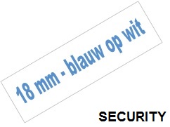 Tape Brother P-Touch TZE-SE4 18mm zwart op wit veiligheid