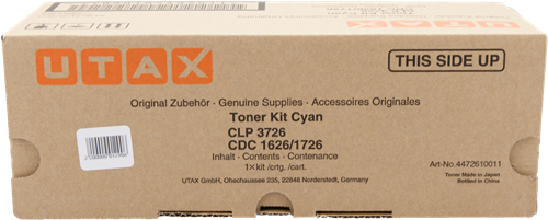 Toner Utax Color Laser 4472610011 CLP3726 5.000 pag. CY