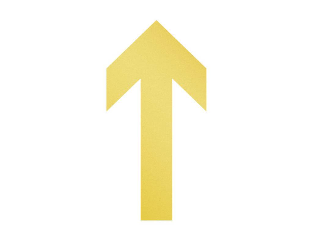 Vloermarkering Durable sticker 100x200mm pijl verwijderbaar geel (10)